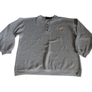 Vintage Crable Sportswear Notre Dame Fighting Irish Gray Sweatshirt Men Size XL
